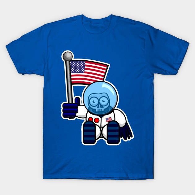 Skull Astronaut T-Shirt by Reasons to be random